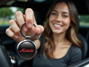 Mazda Llavero Imagen Estilo Metálico
